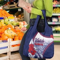 Vailele Samoa Village Grocery Bag Map Polynesian Tribal Hibiscus Floral DT05 - Polynesian Pride