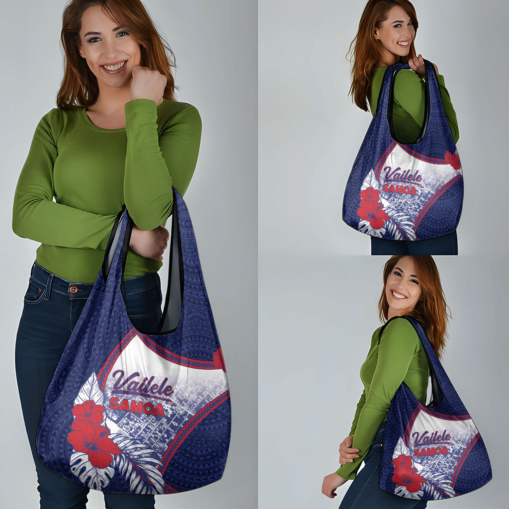 Vailele Samoa Village Grocery Bag Map Polynesian Tribal Hibiscus Floral DT05 - Polynesian Pride