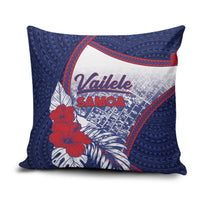 Vailele Samoa Village Pillow Cover Map Polynesian Tribal Hibiscus Floral DT05 Navy - Polynesian Pride