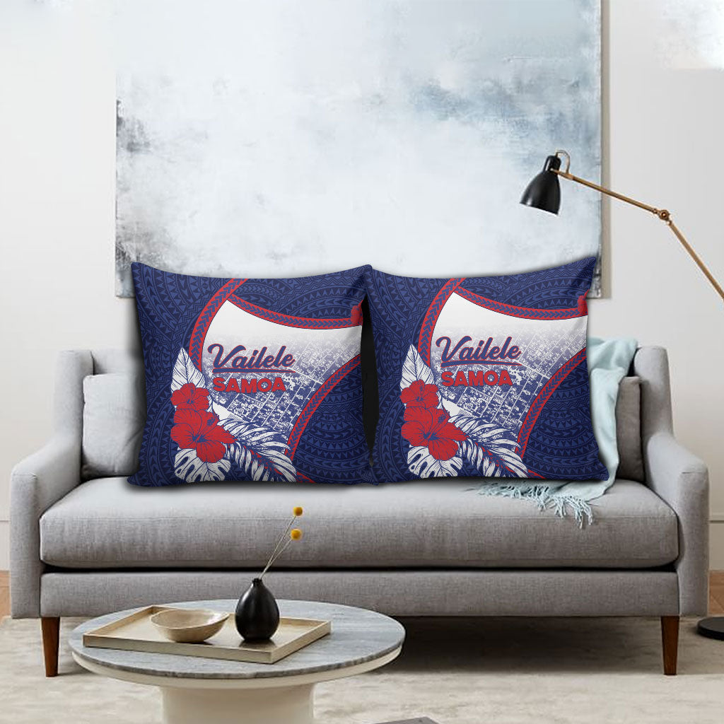 Vailele Samoa Village Pillow Cover Map Polynesian Tribal Hibiscus Floral DT05 - Polynesian Pride