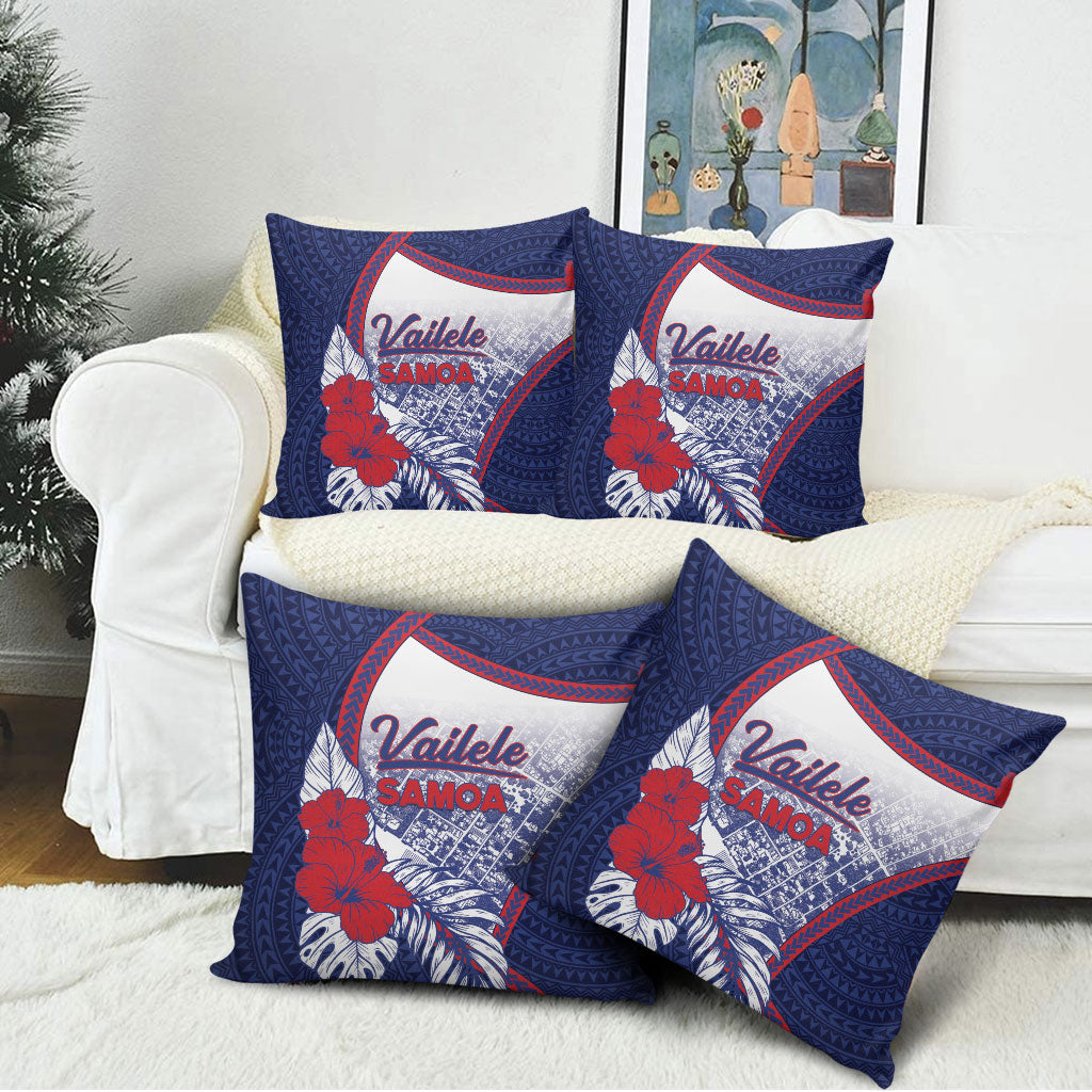 Vailele Samoa Village Pillow Cover Map Polynesian Tribal Hibiscus Floral DT05 - Polynesian Pride