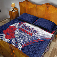 Vailele Samoa Village Quilt Bed Set Map Polynesian Tribal Hibiscus Floral DT05 - Polynesian Pride