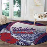 Vailele Samoa Village Round Carpet Map Polynesian Tribal Hibiscus Floral DT05 - Polynesian Pride