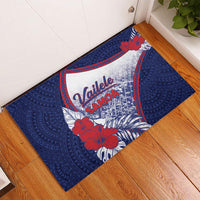 Vailele Samoa Village Rubber Doormat Map Polynesian Tribal Hibiscus Floral DT05 - Polynesian Pride