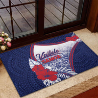Vailele Samoa Village Rubber Doormat Map Polynesian Tribal Hibiscus Floral DT05 - Polynesian Pride