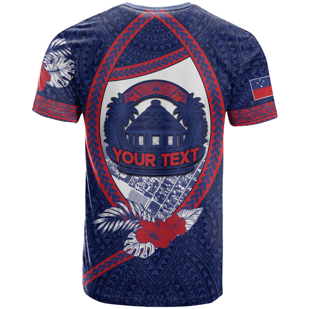 Personalised Vailele Samoa Village T Shirt Map Polynesian Tribal Hibiscus Floral DT05 - Polynesian Pride