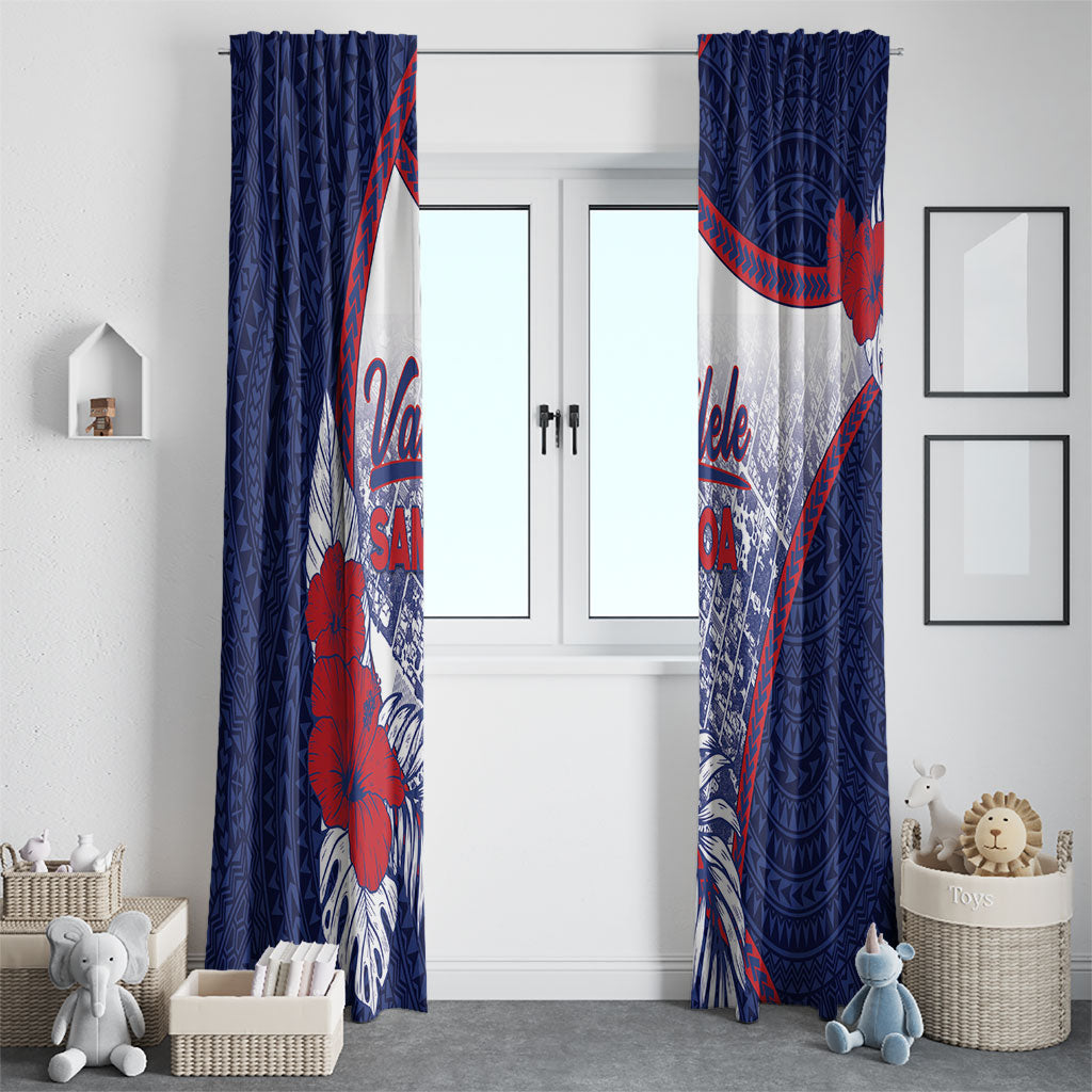 Vailele Samoa Village Window Curtain Map Polynesian Tribal Hibiscus Floral DT05 - Polynesian Pride