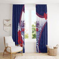 Vailele Samoa Village Window Curtain Map Polynesian Tribal Hibiscus Floral DT05 - Polynesian Pride