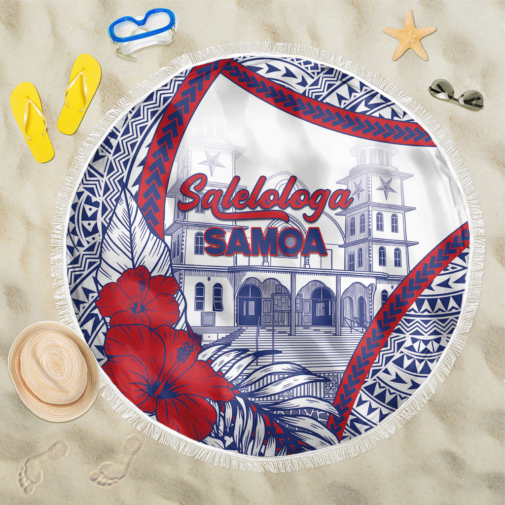 Salelologa Samoa Village Beach Blanket Polynesian Tribal Church Landmark Hibiscus Floral