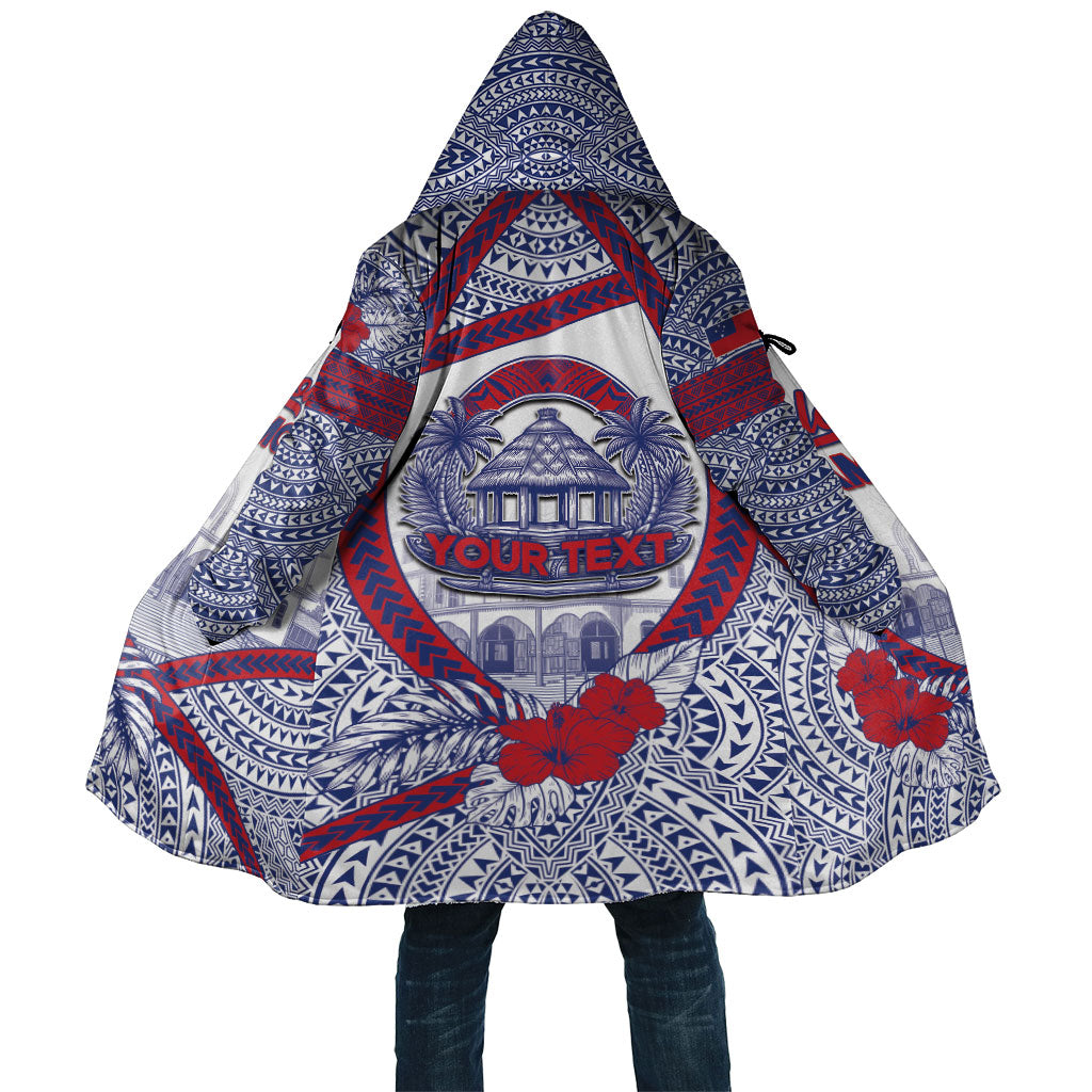 Personalised Salelologa Samoa Village Cloak Polynesian Tribal Church Landmark Hibiscus Floral