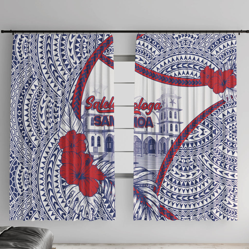 Salelologa Samoa Village Window Curtain Polynesian Tribal Church Landmark Hibiscus Floral