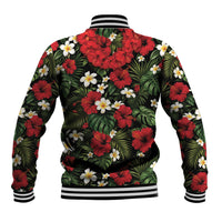 Hawaiian Floral Muscle Abs Baseball Jacket Six Pack Hibiscus Flower Lei Luau DT05 - Polynesian Pride