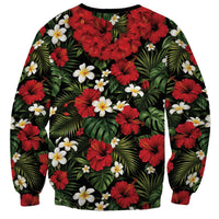 Hawaiian Floral Muscle Abs Sweatshirt Six Pack Hibiscus Flower Lei Luau DT05 - Polynesian Pride