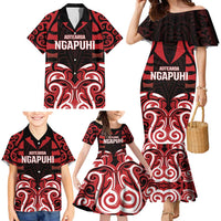 Custom Aotearoa Ngapuhi Family Matching Mermaid Dress and Hawaiian Shirt Maori Pattern New Zealand DT05 - Polynesian Pride
