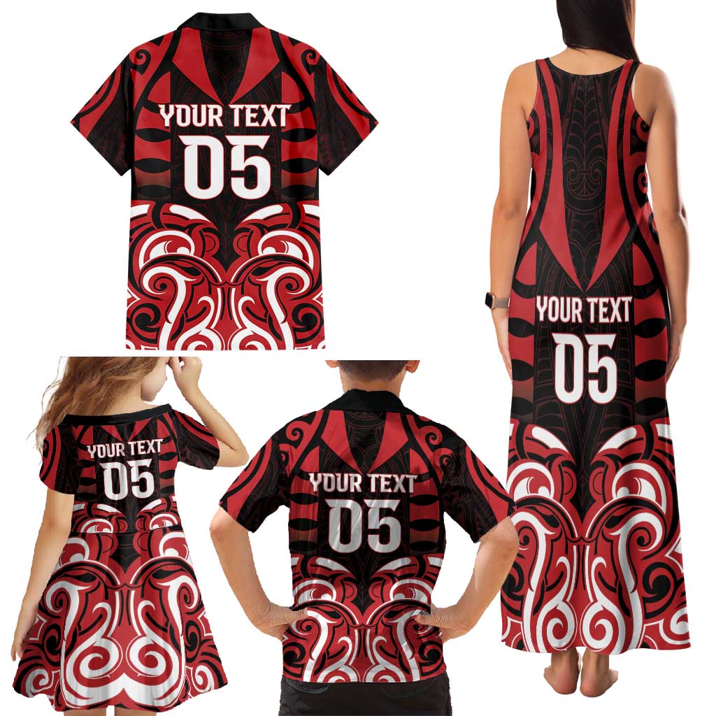 Custom Aotearoa Ngapuhi Family Matching Tank Maxi Dress and Hawaiian Shirt Maori Pattern New Zealand DT05 - Polynesian Pride