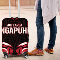 Aotearoa Ngapuhi Luggage Cover Maori Pattern New Zealand DT05 Red - Polynesian Pride
