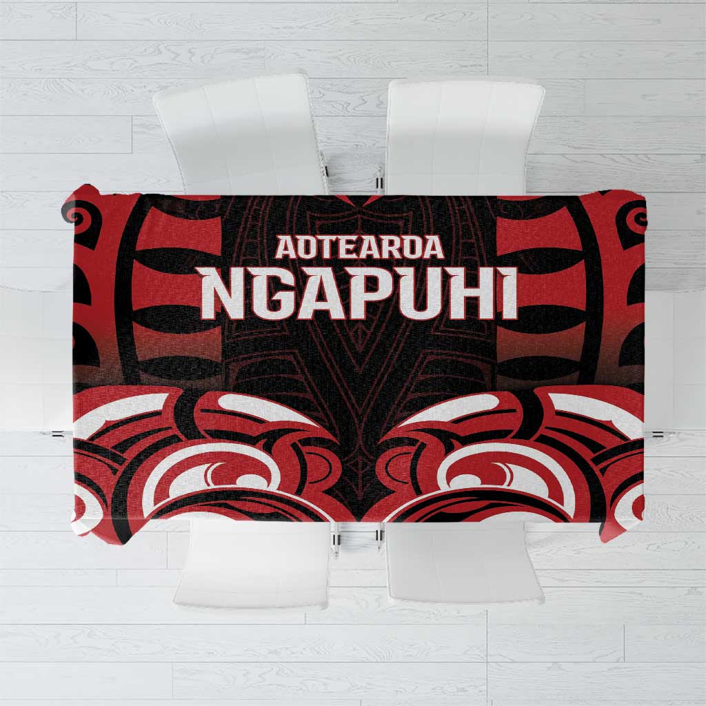 Aotearoa Ngapuhi Tablecloth Maori Pattern New Zealand DT05 Red - Polynesian Pride