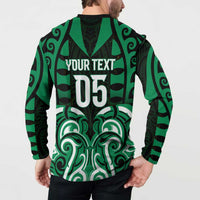Custom Aotearoa Ngai Tahu Button Sweatshirt Maori Pattern New Zealand - Polynesian Pride