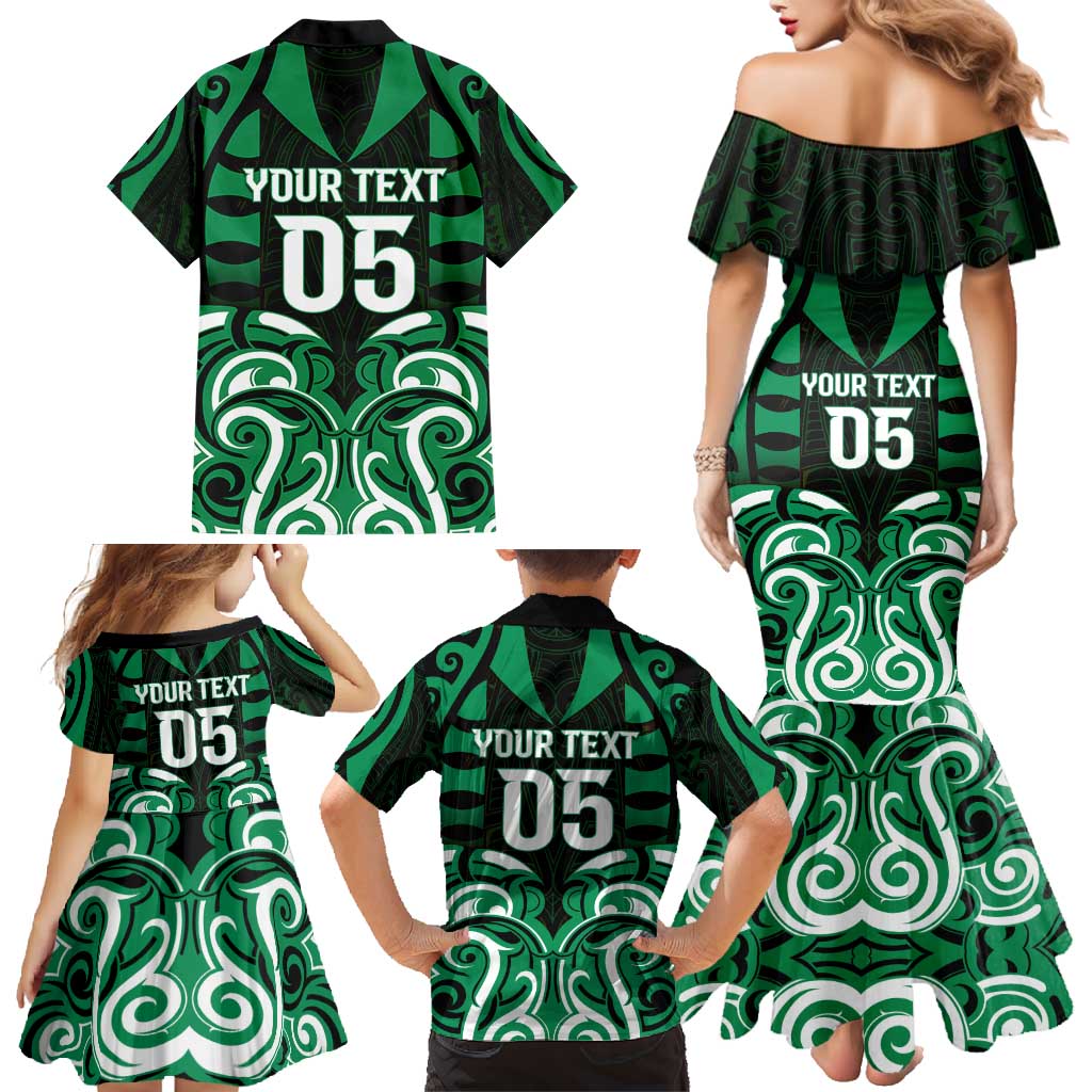 Custom Aotearoa Ngai Tahu Family Matching Mermaid Dress and Hawaiian Shirt Maori Pattern New Zealand DT05 - Polynesian Pride