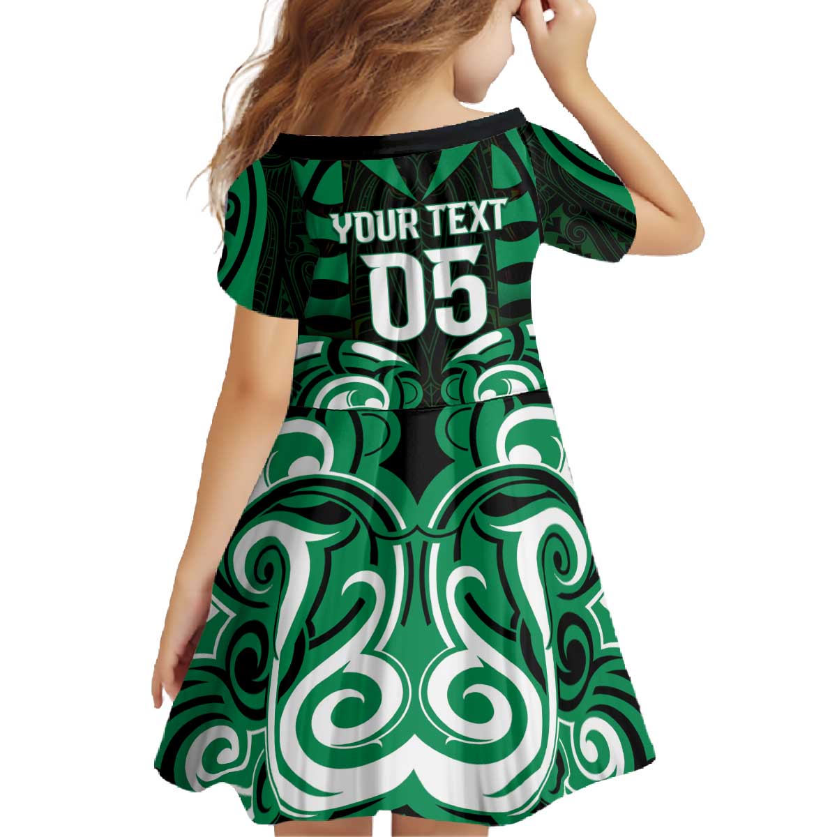 Custom Aotearoa Ngai Tahu Family Matching Off The Shoulder Long Sleeve Dress and Hawaiian Shirt Maori Pattern New Zealand - Polynesian Pride