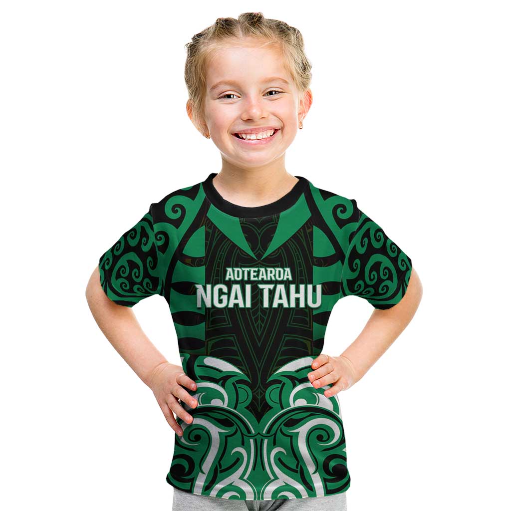 Custom Aotearoa Ngai Tahu Kid T Shirt Maori Pattern New Zealand - Polynesian Pride