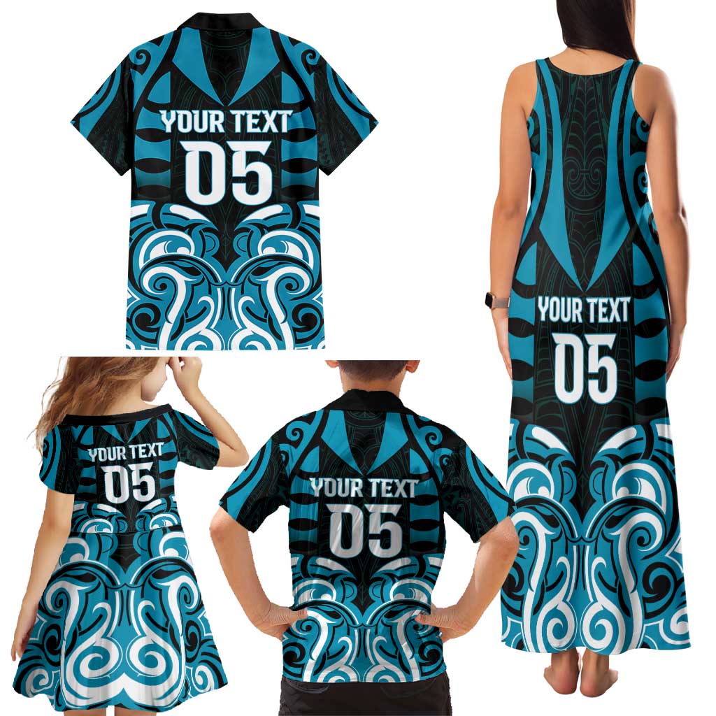 Custom Aotearoa Ngati Porou Family Matching Tank Maxi Dress and Hawaiian Shirt Maori Pattern New Zealand DT05 - Polynesian Pride