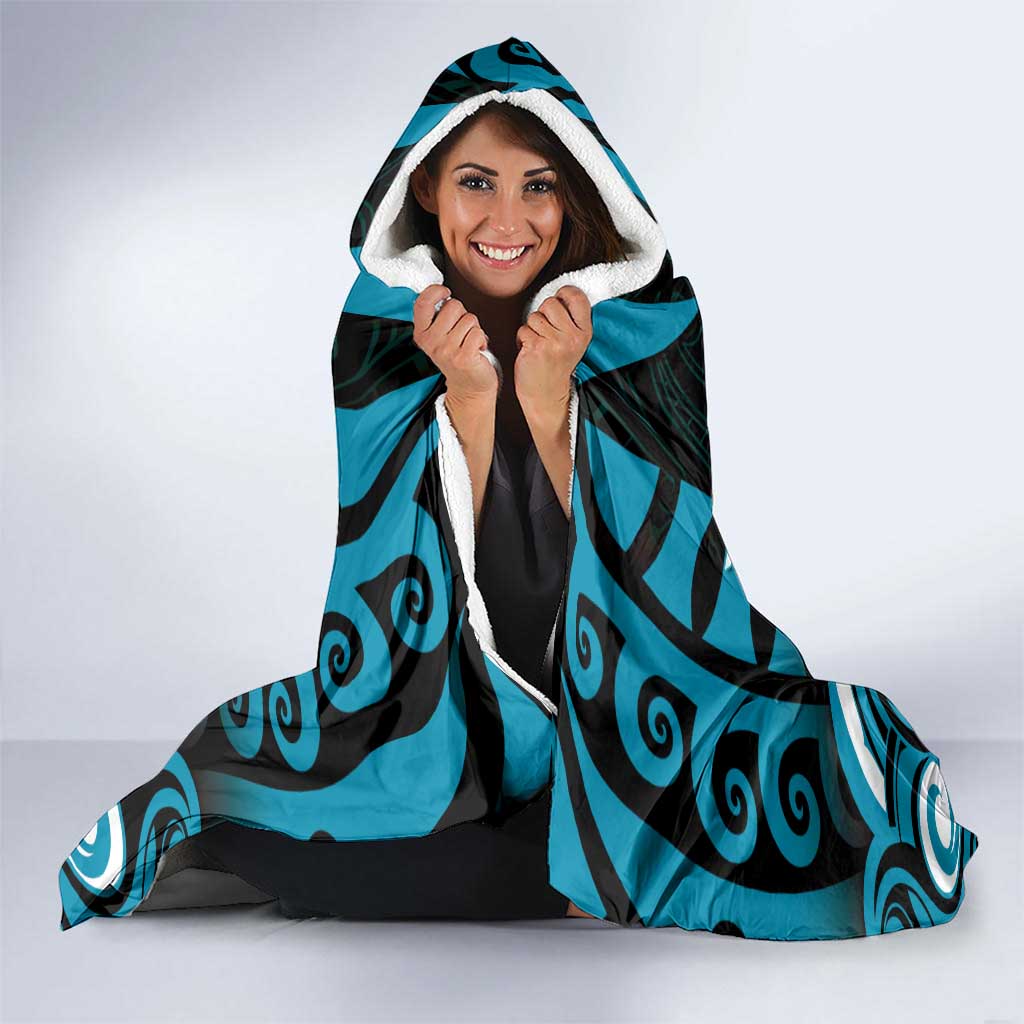 Aotearoa Ngati Porou Hooded Blanket Maori Pattern New Zealand - Polynesian Pride