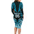 Custom Aotearoa Ngati Porou Long Sleeve Bodycon Dress Maori Pattern New Zealand - Polynesian Pride
