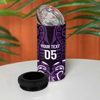 Custom Aotearoa Rangitane 4 in 1 Can Cooler Tumbler Maori Pattern New Zealand - Polynesian Pride