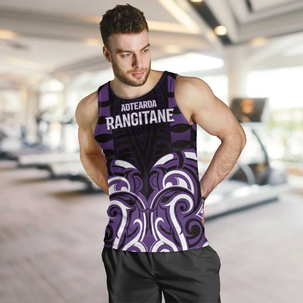 Custom Aotearoa Rangitane Men Tank Top Maori Pattern New Zealand - Polynesian Pride
