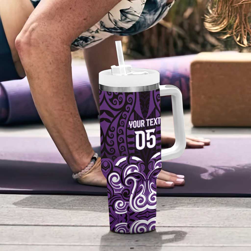 Custom Aotearoa Rangitane Tumbler With Handle Maori Pattern New Zealand - Polynesian Pride