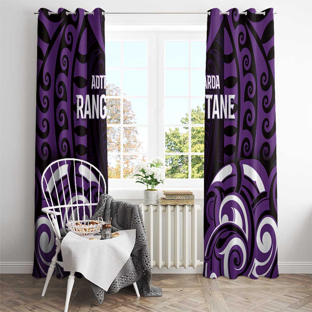 Aotearoa Rangitane Window Curtain Maori Pattern New Zealand - Polynesian Pride