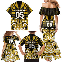 Custom Aotearoa Taranaki Family Matching Mermaid Dress and Hawaiian Shirt Maori Pattern New Zealand DT05 - Polynesian Pride