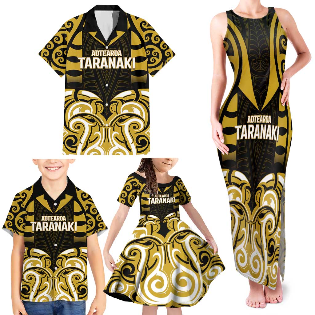 Custom Aotearoa Taranaki Family Matching Tank Maxi Dress and Hawaiian Shirt Maori Pattern New Zealand DT05 - Polynesian Pride