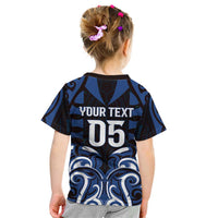 Custom Aotearoa Ngati Tuwharetoa Kid T Shirt Maori Pattern New Zealand - Polynesian Pride
