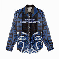 Custom Aotearoa Ngati Tuwharetoa Women Casual Shirt Maori Pattern New Zealand - Polynesian Pride