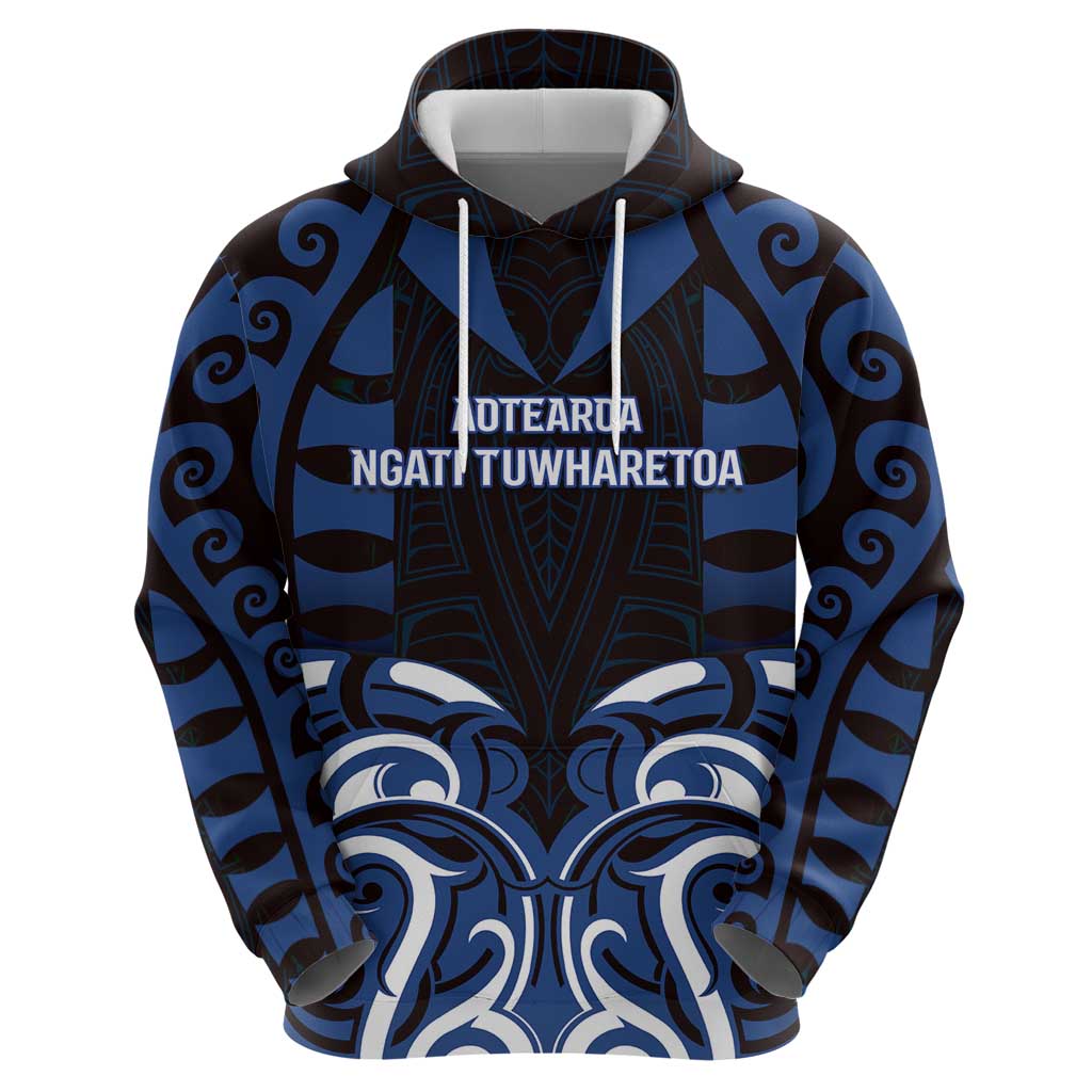 Custom Aotearoa Ngati Tuwharetoa Zip Hoodie Maori Pattern New Zealand DT05 - Polynesian Pride