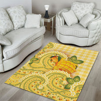 Hawaii Palaka Area Rug Cute Ripe Mango Turtle On The Waves