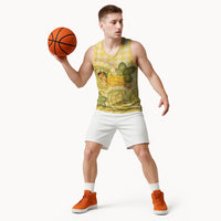 Hawaii Palaka Basketball Jersey Cute Ripe Mango Turtle On The Waves