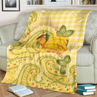 Hawaii Palaka Blanket Cute Ripe Mango Turtle On The Waves