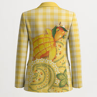 Hawaii Palaka Blazer Cute Ripe Mango Turtle On The Waves