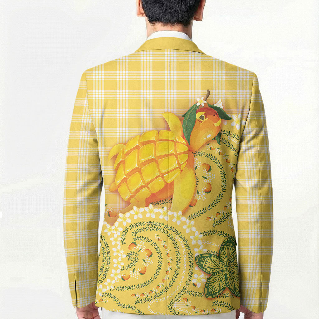 Hawaii Palaka Blazer Cute Ripe Mango Turtle On The Waves