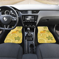 Hawaii Palaka Car Mats Cute Ripe Mango Turtle On The Waves