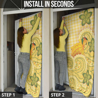 Hawaii Palaka Door Cover Cute Ripe Mango Turtle On The Waves