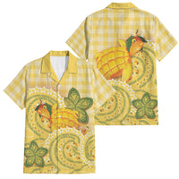Hawaii Palaka Family Matching Off Shoulder Maxi Dress and Hawaiian Shirt Cute Ripe Mango Turtle On The Waves