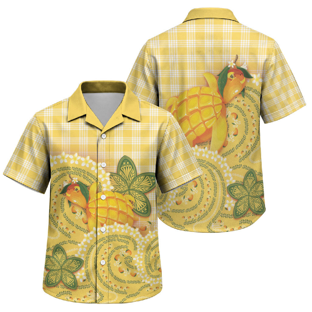 Hawaii Palaka Family Matching Puletasi and Hawaiian Shirt Cute Ripe Mango Turtle On The Waves