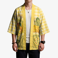 Hawaii Palaka Kimono Cute Ripe Mango Turtle On The Waves