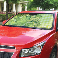 Hawaii Palaka Auto Sun Shade Cute Green Mango Turtle On The Waves