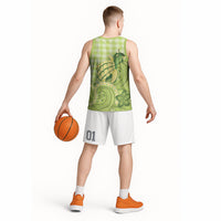 Hawaii Palaka Basketball Jersey Cute Green Mango Turtle On The Waves