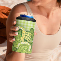 Hawaii Palaka 4 in 1 Can Cooler Tumbler Cute Green Mango Turtle On The Waves